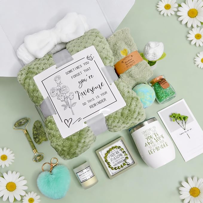 Self Care Gifts for Women, 16pcs Gift Baskets for Women Relaxing Spa Gifts Birthday Gift for Mom Care Package Valentines Day, Mothers Day, Christmas for Her Girlfriend Sister Wife