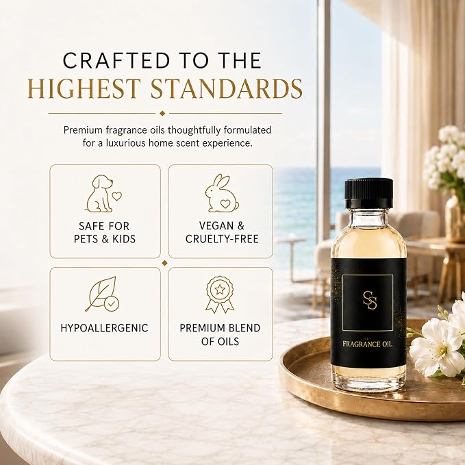 Signature Scents: Luxury Hotel Inspired Fragrance Oils for Diffusers - 4.05 Fl Oz with Bonus Samples (4.05 Fl Oz, Fleur De Vie)