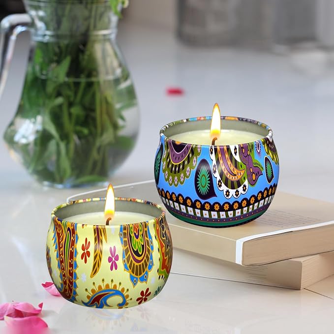 Aromatherapy Candles, Scented Candles, 4.4 OZ Candles Stress Relief for Home & Bedroom Gift for Women/Men Natural Soy Wax, Burning Long Lasting