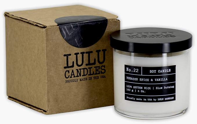 Lulu Candles | Espresso Bean | Luxury Scented Soy Jar Candle | Hand Poured in The USA | Highly Scented & Long Lasting- 6 Oz.