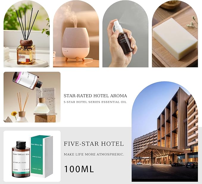Wynn Hotel Diffuser Oil – Luxury Scent for Waterless & Home Diffusers | Wynn Hotel Diffuser Oil – Inspired by Las Vegas Signature Scent, for Waterless & Ultrasonic Home Diffusers