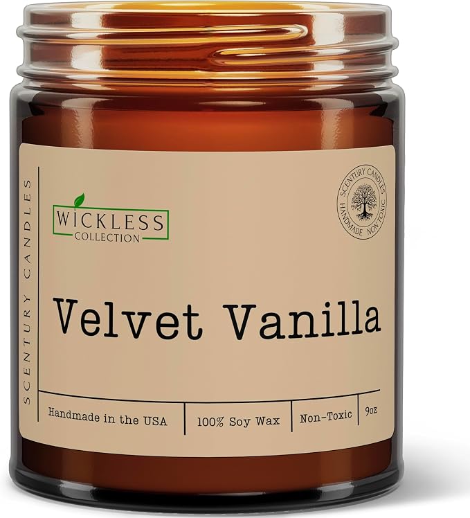 Wickless Vanilla Candles for Candle Warmer Lamp, Many Scents to Choose, 100% Non-Toxic Soy Wax, Scented Candle Melts for Warming Plate, Handmade in The USA (Velvet Vanilla)