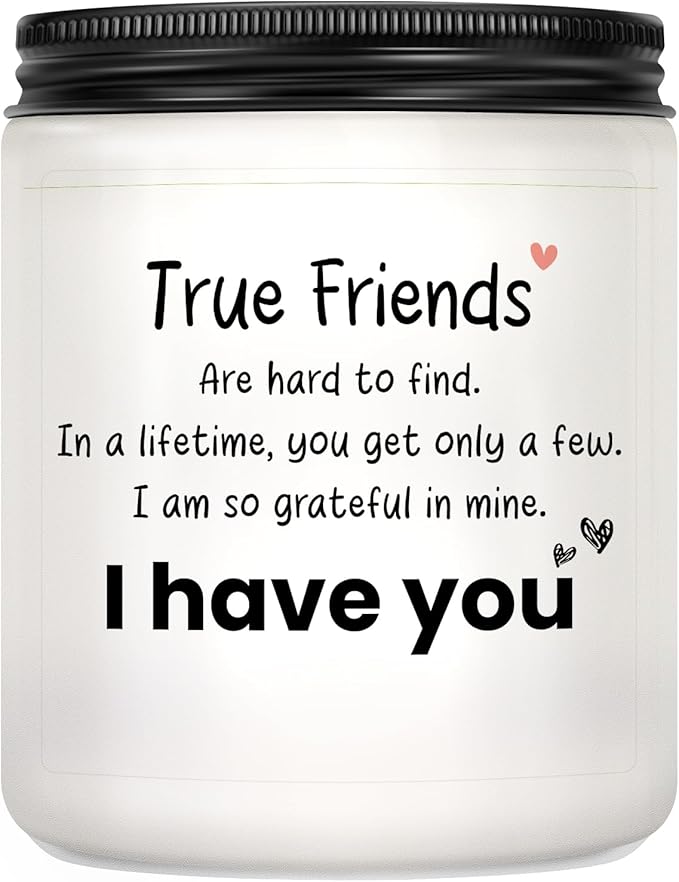 Friend Gifts for Women - Friendship Gifts for Bestie, Christmas Thanksgiving Decor Gift for Friend Woman - Lavender Scented Candle