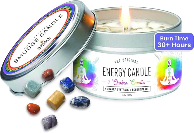 SOUL STICKS Smudge Candle for Cleansing House, Meditation, Chakra Healing, Aromatherapy | 3.5 Ounce Smudge Candle for Spiritual Cleansing (7 Chakras)
