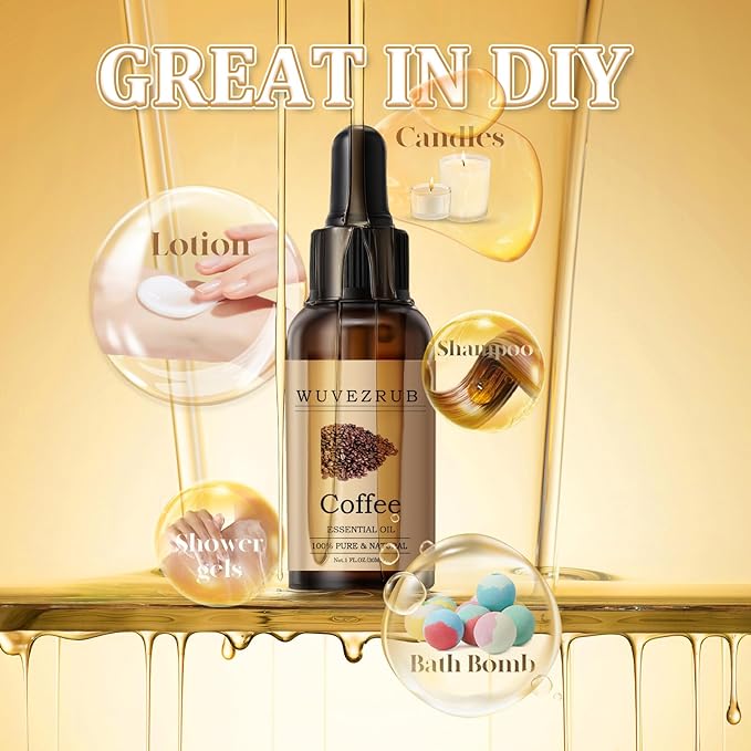 Coffee Essential Oil 30ML - 100% Pure and Natural Oils for Aromatherapy Diffuser - 1 Fl Oz/Coffee