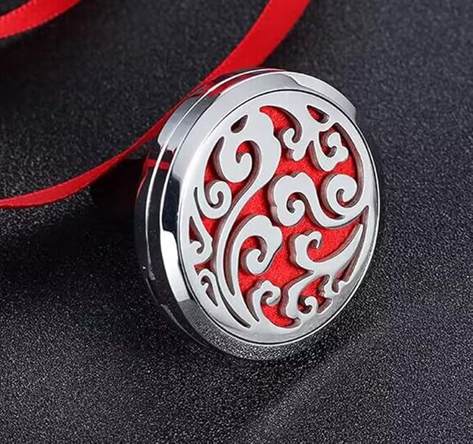 Car Aromatherapy Essential Oil Diffuser Stainless Steel Locket with Vent Clip