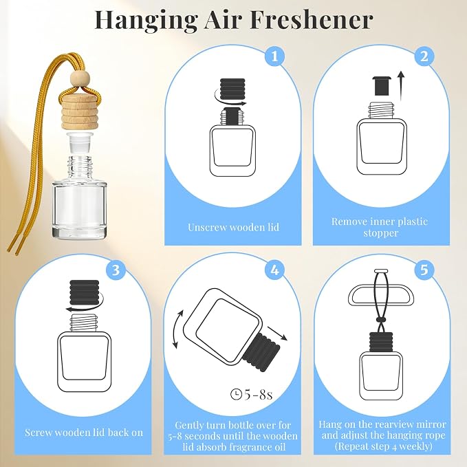 Ocean Drift Car Air Fresheners, 2 Packs, Hanging Car Diffuser | IFRA Certified Car Odor Eliminator