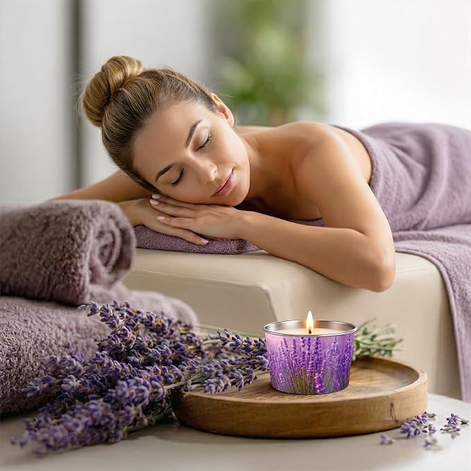 Lavender Candle for Women 3 Pack, 2.2oz Lavender Scented Candles for Sleep Relaxation, Natural Soy Wax with Essential Oils, Birthday Gifts Mothers Day Candle for Women Mom