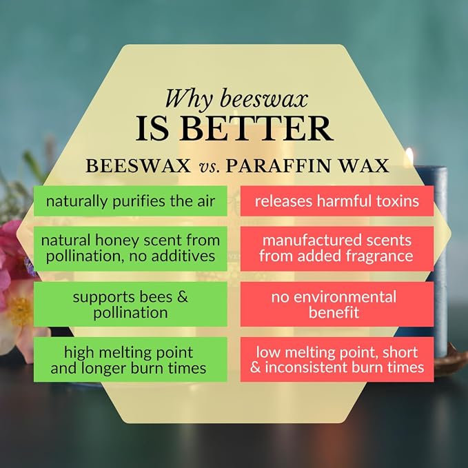 Big Dipper Wax Works Beeswax Aromatherapy Candle, Rejuvenation, Pillar Candle, Sweet Orange & Clove Bud Scented, 40-Hour Burn, Pure Essentail Oils, 2" x 4.75"