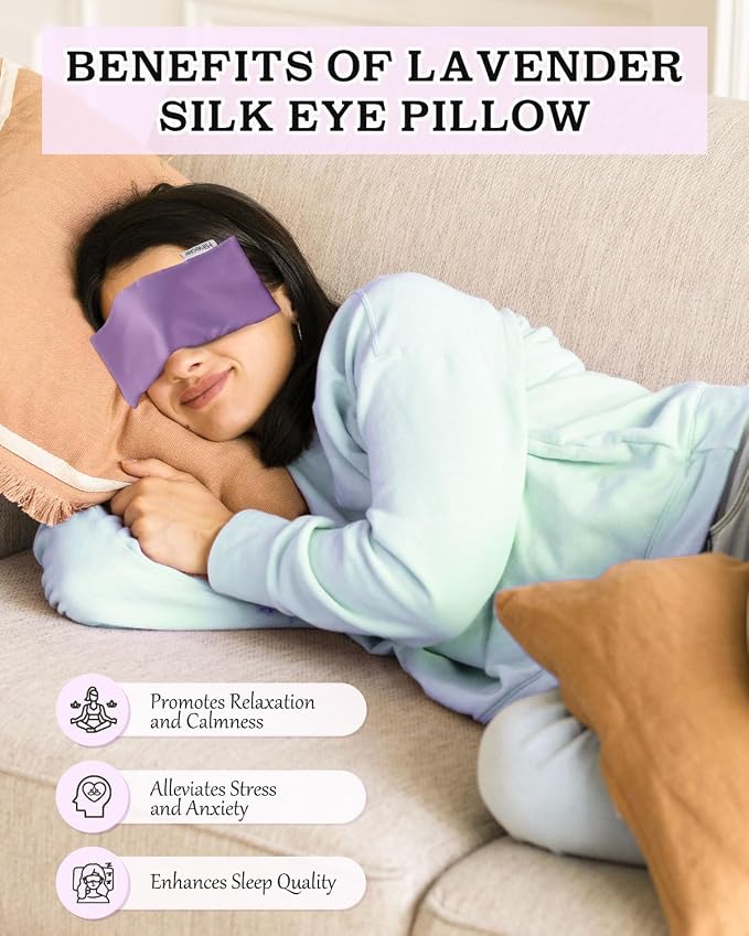 Christmas Weighted Eye Mask for Sleeping, Lavender Aromatherapy Microwave Hot Eye Mask- Moist Heat Eye Compress, Eye Pillow for Yoga, Meditation, and Headache Relief, Relaxation Xmas Gift for Women