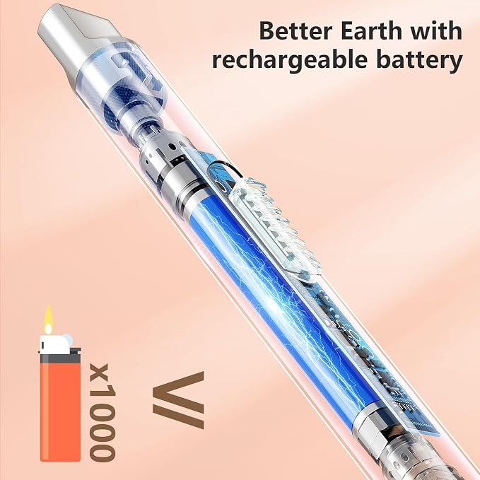 REIDEA Candle Lighter Electronic Arc Windproof Flameless USB Rechargeable Lighter with Safe Button for Home Kitchen, S4, Champagne Gold