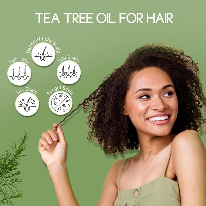 Organic Tea Tree Oil for Skin, Hair, Face, Scalp, Nails, 100% Pure Australian Tea Tree Essential Oil for Room Linen Spray, Diffuser -1 Oz
