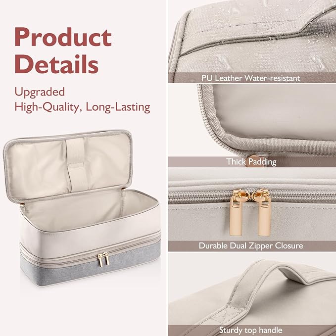 Travel Carrying Case for Shark Hair Dryer Flexstyle FlexFusion Airwrap Brush Double-Layer Hair Accessories Tools Storage Bag for Revlon Hairdryer Styler Organizer