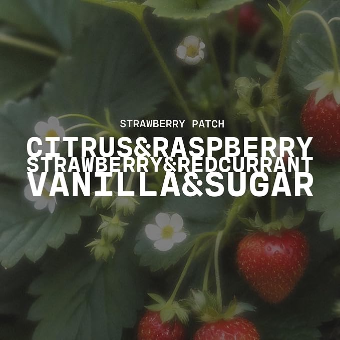 Milkhouse Candle Company Strawberry Patch Soy Candle - Ripe Strawberries | Sun-Drenched Berries | Juicy Fruit Scented - 26 oz Farmhouse Jar with Lid - 150+ Hour Burn Time, Made in the USA