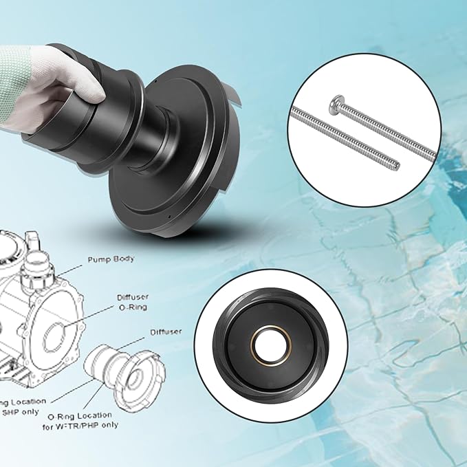 R0445400 Diffuser with O-Ring and Hardware Replacement Kit Fit for Zodiac Jandy ePump, Stealth, PlusHP, Waterfall, MaxHP Series Pumps (R0445400)