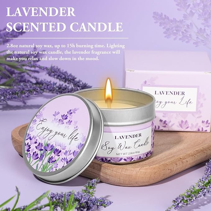 Spa Gifts for Women, Lavender Gift Baskets, Birthday Gifts for Women, Bath and Body Relaxing Self Care Care Package Home Spa Bath Gift for Her Mom Sister Wife Female Friends Coworker Employee