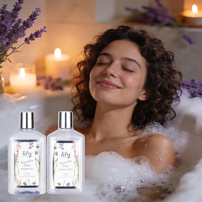 15Pcs Spa Bath Gifts Set Kit - Relaxing Lavender Spa Gift Baskets for Women