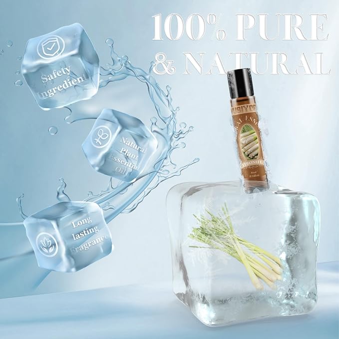 Citronella Essential Oil 10ML - 100% Pure and Natural Therapeutic Grade Oils for Aromatherapy Diffuser - 0.34 Fl Oz/Citronella
