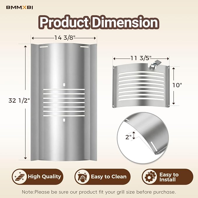 Flame Broiler Slide Cover Bottom Kit Replacement for Pit Boss 1600 Series Pellet Grill Accessories, for Pit Boss Grill PB1600CS, Pro Series 1600 Elite PB1600PS2 Series Grills Parts