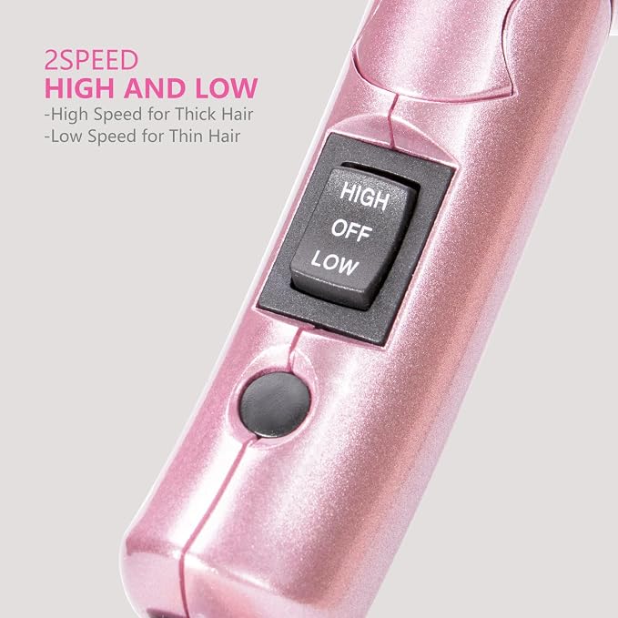 DAN Auto Dual Voltage Hair Dryer,Hair Blow Dryer,Compact Folding Blower,Small hairdryer with Diffuser & Concentrator,Portable Dryer with Multi-Function Plug Adapter,Travel hairdryers for Women