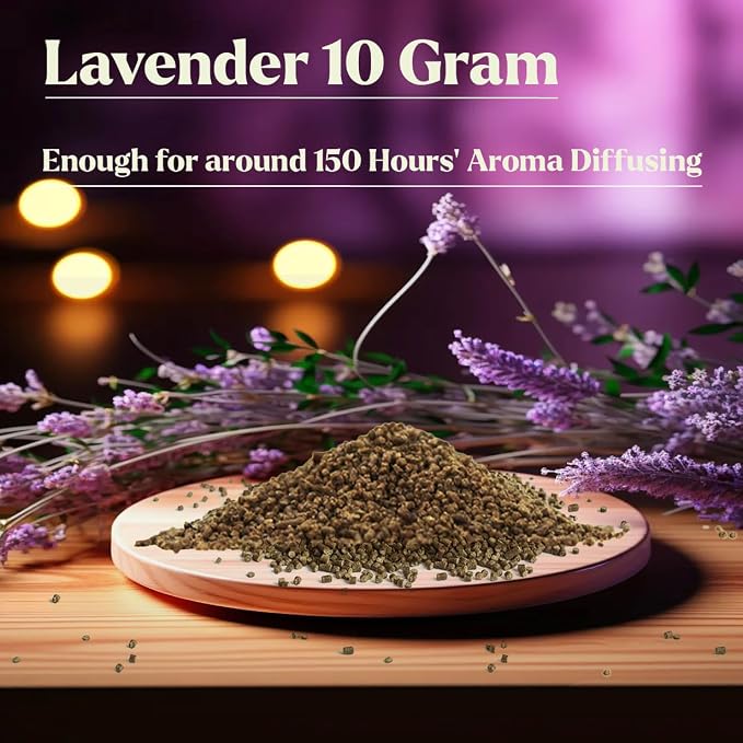 Aroma Diffuser-Compatible Scent Granule Starter Kit: Lavender,10g, Refills for Orbby Incense Burner
