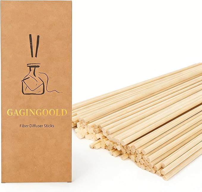 100 PCS Reed Diffuser Sticks, 11 Inch Fibre Diffuser Replacement Stick for Essential Oil Diffuser Refill, 4 mm Thick Aroma Diffuser Sticks for Home Office Bathroom Bedroom, Primary Color