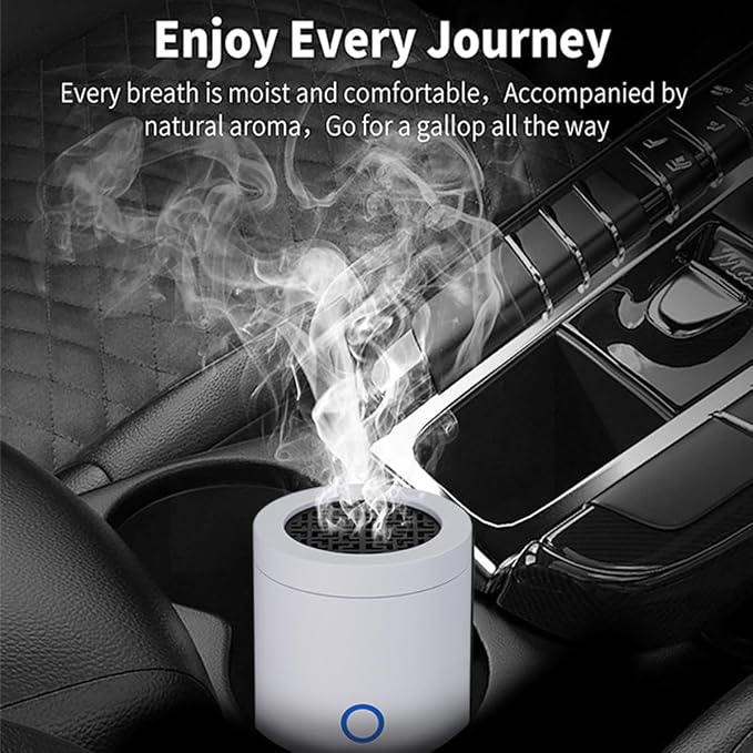 Portable Incense Burner, Mini USB Type-C Charging Car Aromatherapy Diffuser, 7.8 * 7.8 * 9.6cm Charcoal Igniter, Burning Time 120 Seconds Best Arabian Gift (White)