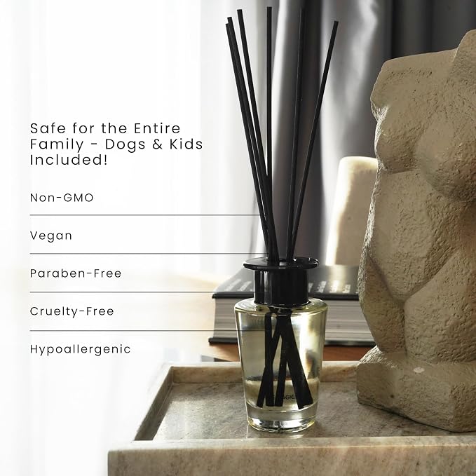 The Magic Scent White Tea Reed Diffuser for Home - Luxury Decorative Scent Diffuser with Premium Fiber Reeds for Lasting Gentle Dispersal - Natural, Toxin-Free Aroma Inspired by a Tranquil Spa