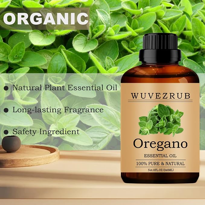Oregano Essential Oils 240ML, 100% Pure and Natural Essential Oil for Aromatherapy Diffuser - 8 Fl Oz/Oregano