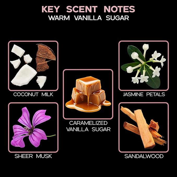 Warm Vanilla Sugar Diffuser Oil - Luxury Essential Oils for Diffuser Refill & Air Freshener Room Spray - Long-Lasting & Natural Home Fragrance, Scented Oil for Diffusers, USA Made, 4oz
