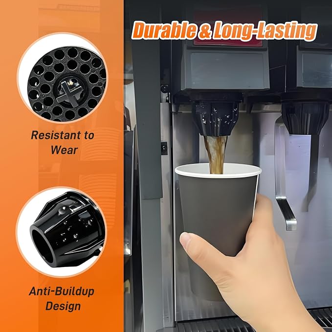 8 Pcs UF-1 Nozzle and Diffuser Assembly Compatible with Most Cola Machine Models, Beverage Dispenser Valve Nozzle Replacement Kit, Inner & Outer Valve Components