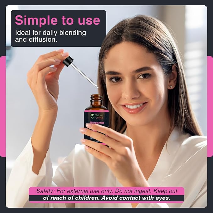 Bergamot Essential Oil for Diffusers | Natural Aroma Oil for Home Fragrance, Humidifier & DIY Candle Making, Long Lasting Scent for Office, Bedroom & Soothing Scent 4 Fl Oz (120 mL)