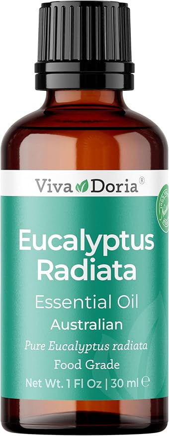 Viva Doria Eucalyptus Radiata Essential Oil, 100% Pure, Natural, Essential Oil, Australian Type, Undiluted, for Aromatherapy | Food Grade, 30 mL (1 Fluid Ounce)