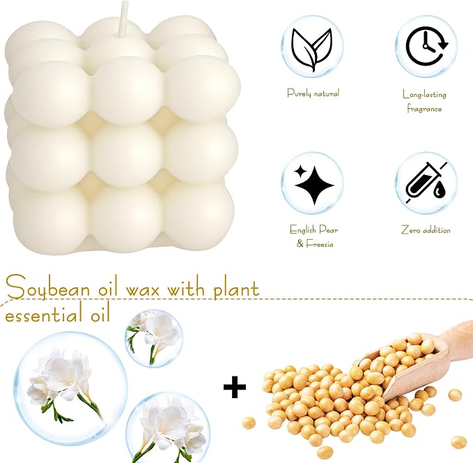 SHIDOW Shaped Scented Candles, Premium Soy Blend Wax Aromatherapy Candle, Relaxing Fragrance Decorative Candle for Home Bedroom Bathroom Office Indoor Ornament