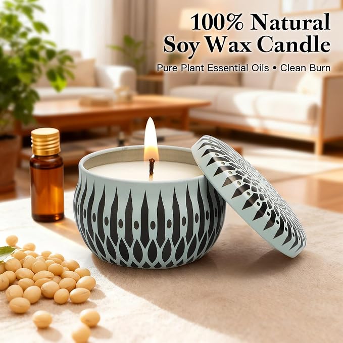 Scented Candles Gifts Set, 24 Pack Candles for Home Scented, Long Lasting Soy Wax Aromatherapy Candle Gifts for Women, Gift for Birthday, Holiday
