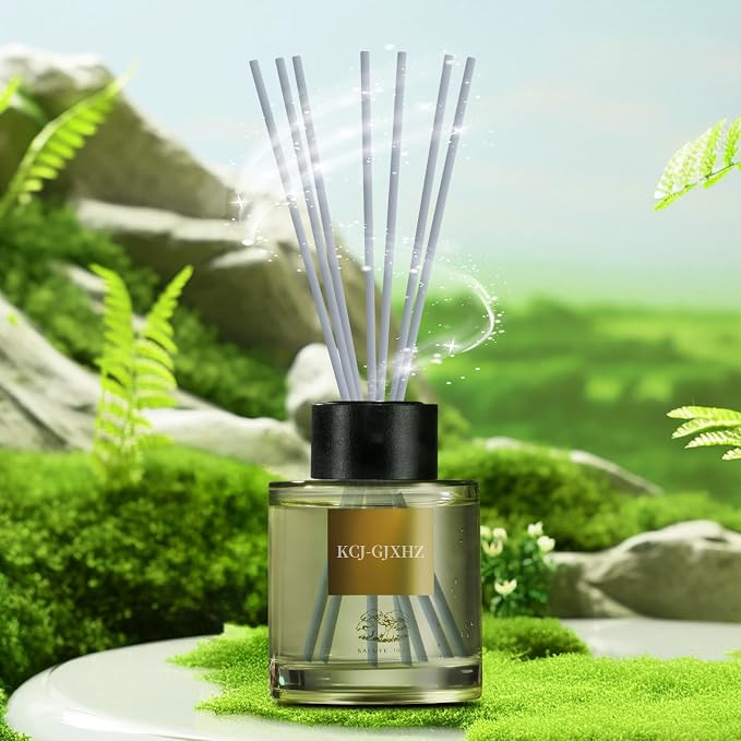 130Pcs Grey Fiber Reed Diffuser Sticks-7.5Inch/3mm Reed Sticks Essential Oil Aroma Diffuser Reeds Aroma Fragrance Refills (3mm X 19cm (130pcs))