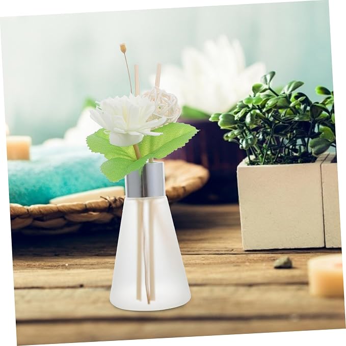 3pcs Decorative Diffuser Dried Flowers and Rattan Sticks for Home Fragrance Elegant Bottle for Bathroom Bedroom and Living Room Decor