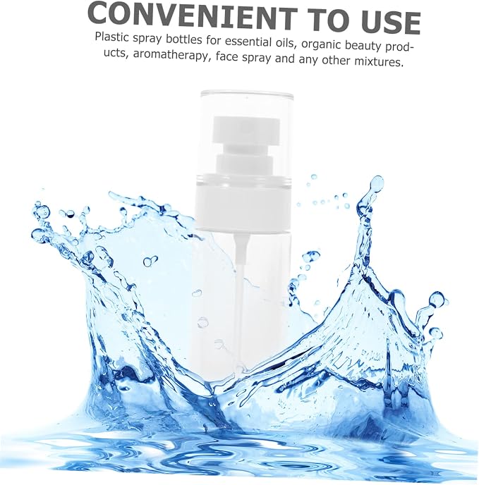 5pcs Small Travel Plastic Spray Bottles for Hair Perfume Atomizer Refillable