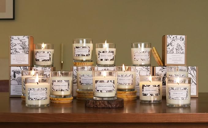 Aronica Fall Candle - Pumpkin Chai & Vanilla Scent, Room Decor Aesthetic, Cinnamon Spice White Candle for Home