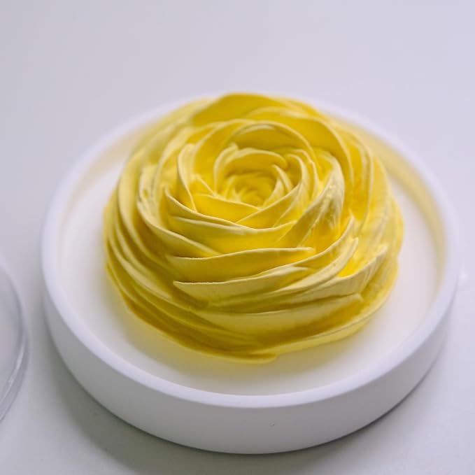Essential Oil Passive Flower Diffuser -Non-Electric Peony Flower Porcelain Aromatherapy Diffusers for Small Mini Room, Desk Decorative, Bathroom (Yellow, Rose)