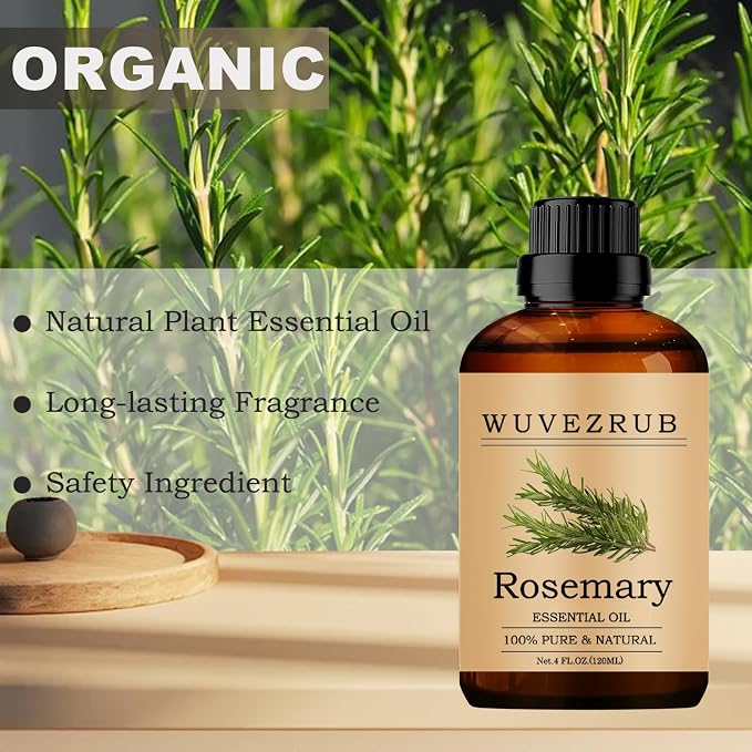 Rosemary Essential Oils, 120ML Pure and Natural Essential Oil for Aromatherapy Diffuser - Rosemary /4 Fl Oz