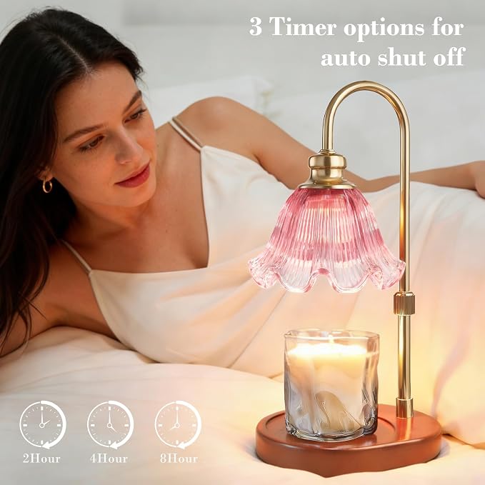 Candle Warmer Lamp with Timer, Christmas Decorations Indoor, Birthday Gifts for Women Mom, Warming Gifts for Office, Dorm, Apartment & New Home Decor