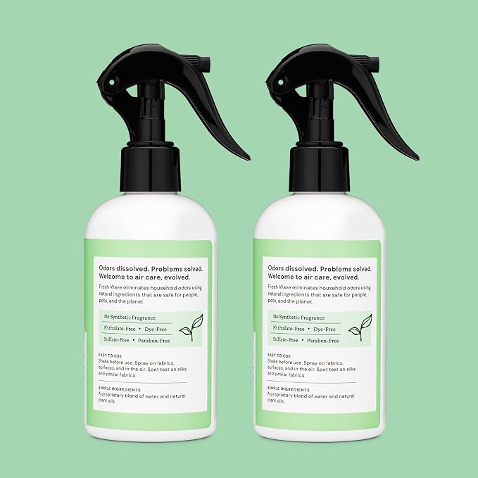 Fresh Wave Original Scent Odor Removing Spray, 8 fl. oz. | Pack of 2 | Odor Absorber for Home, Furniture, Fabrics & Trash | Safer Odor Relief