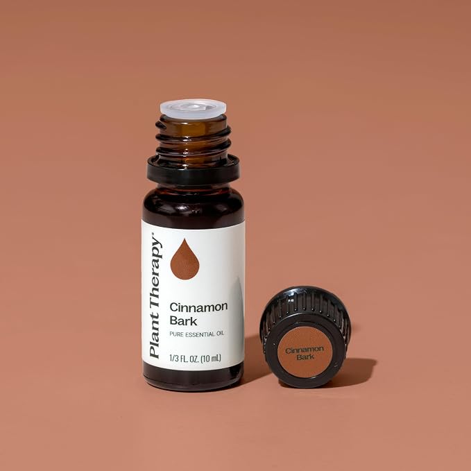 Plant Therapy Cinnamon Bark Essential Oil 10 mL (1/3 oz) 100% Pure, Undiluted, Cinnamon Oil for Diffuser, Spray, Candle Making, Spicy, Sweet Scent