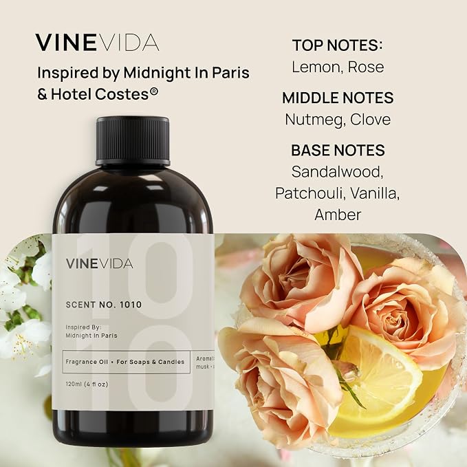 VINEVIDA [4oz] Scent No.1010 Fragrance Oil for Candle Making and Soap Making - Premium Candle Scents for Soy Candles