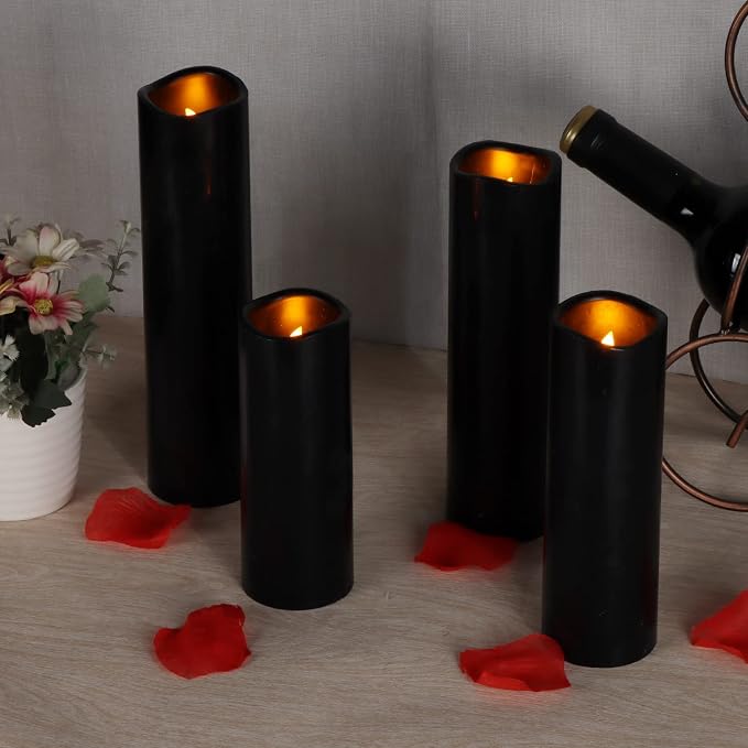 Vinkor Flameless Candles (Black Set of 9)