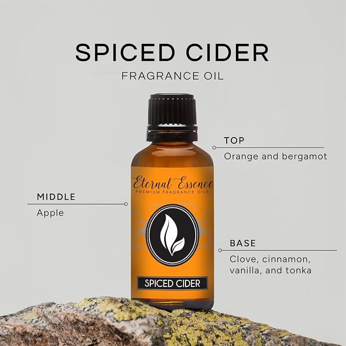 Eternal Essence Oils Spiced Cider 30ml Premium Fragrance Oil - for Candle, Soap Making, Aromatherapy, Diffusers, Home Care, & Humidifiers