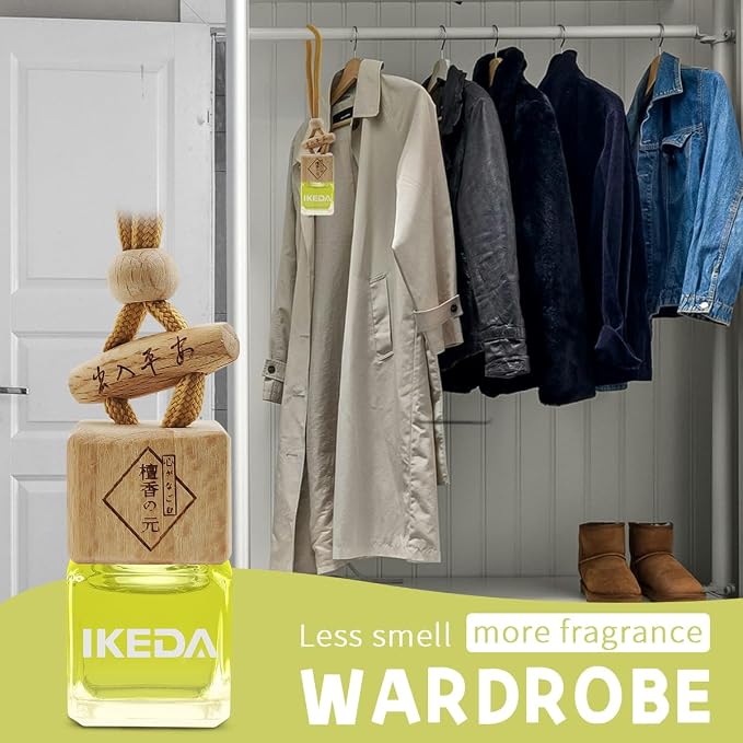 ikeda fragrance Car Air Freshener | Square Hanging Car Scent with Vent Clip Bottle | Long Lasting Fragrance | Essential Oil Diffuser | Odor Eliminator Deodorizer (Square-Pineapple)