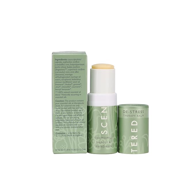 Scentered Aromatherapy Balm Sticks for Stress-Relief & Emotional Balance - Roll On Essential Oil Blends of Rose & Chamomile - Gifts for Valentines Day for Her - De-Stress & Love