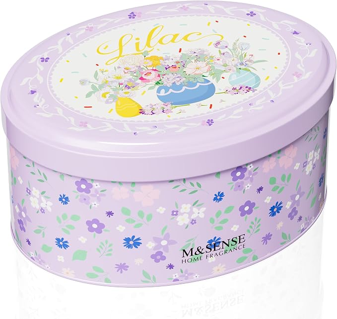 M&SENSE Dual-Wicks Lilac Scented Candles 12oz | 2 Wick Spring Soy Candle, Natural Soy Wax, Floral Scented, Mother's Day Candle, Birthday Candle for Women